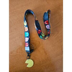Classic Video A Pacman Game Arcade One Size Black Lanyard Cell Phone Holder